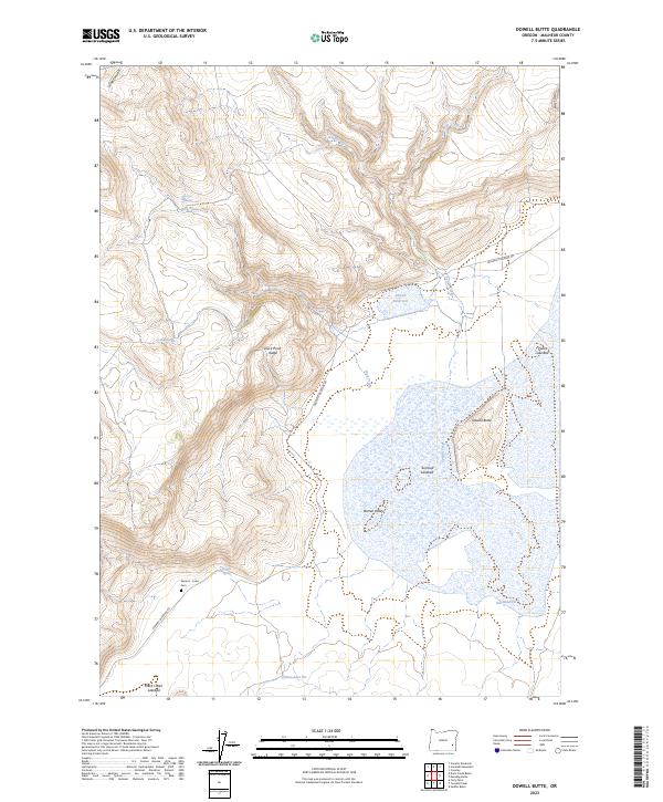 USGS Topographic Map – Dowell Butte