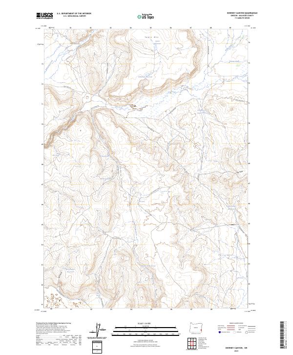 USGS Topographic Map – Downey Canyon