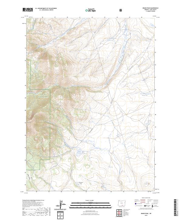 USGS Topographic Map – Drake Peak