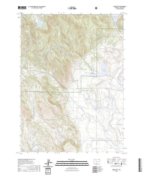 USGS Topographic Map – Drews Gap