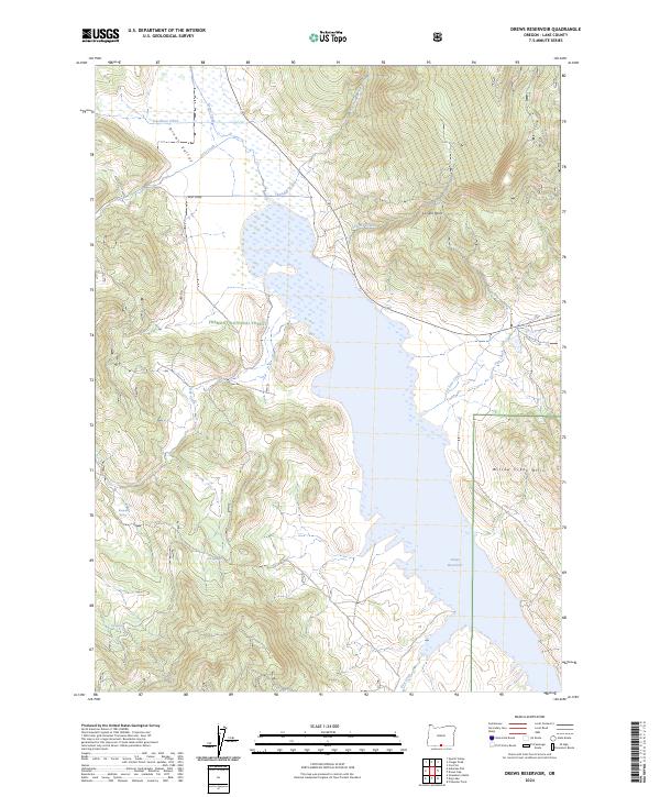 USGS Topographic Map – Drews Reservoir