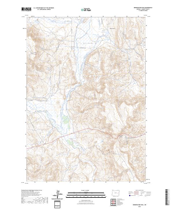USGS Topographic Map – Drinkwater Pass
