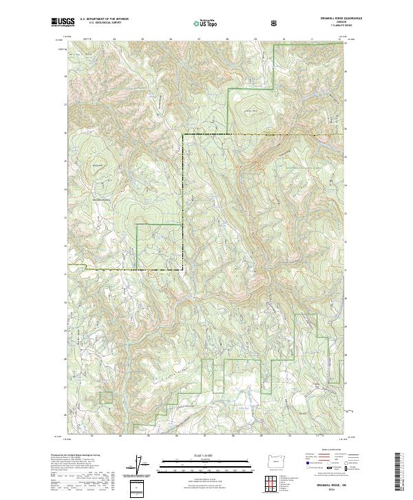 USGS Topographic Map – Drumhill Ridge
