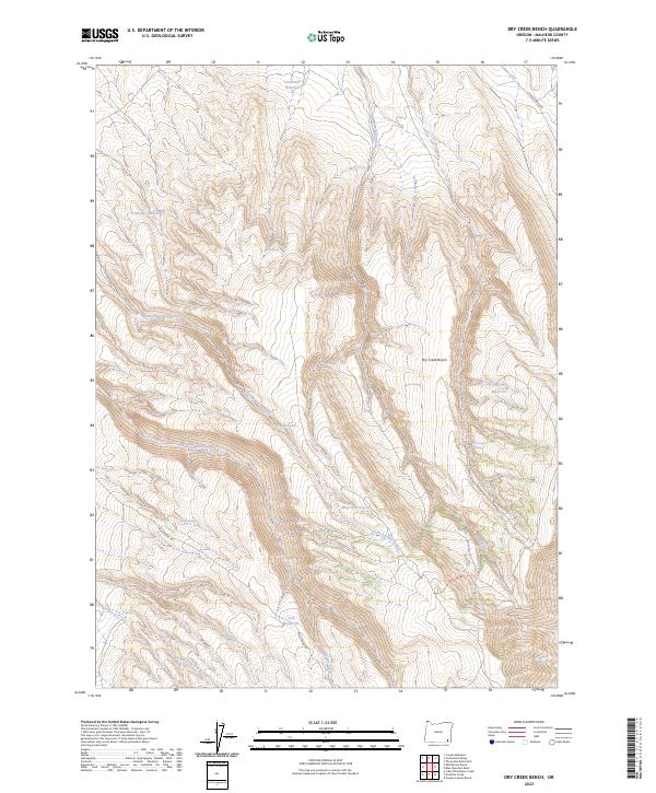 USGS Topographic Map – Dry Creek Bench