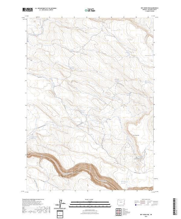 USGS Topographic Map – Dry Creek Rim