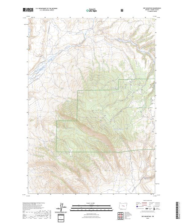USGS Topographic Map – Dry Mountain