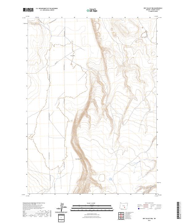USGS Topographic Map – Dry Valley Rim