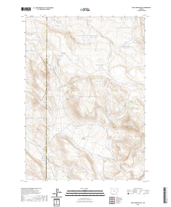 USGS Topographic Map – Duck Creek Butte