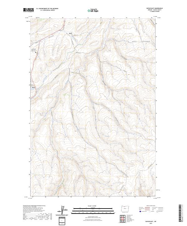 USGS Topographic Map – Dufur East