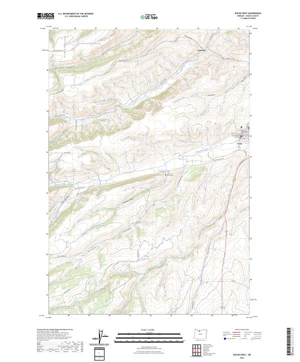 USGS Topographic Map – Dufur West