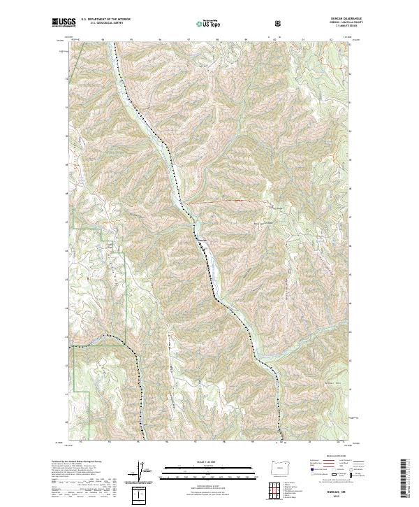 USGS Topographic Map – Duncan