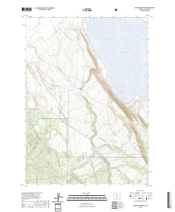 USGS Topographic Map – Duncan Reservoir