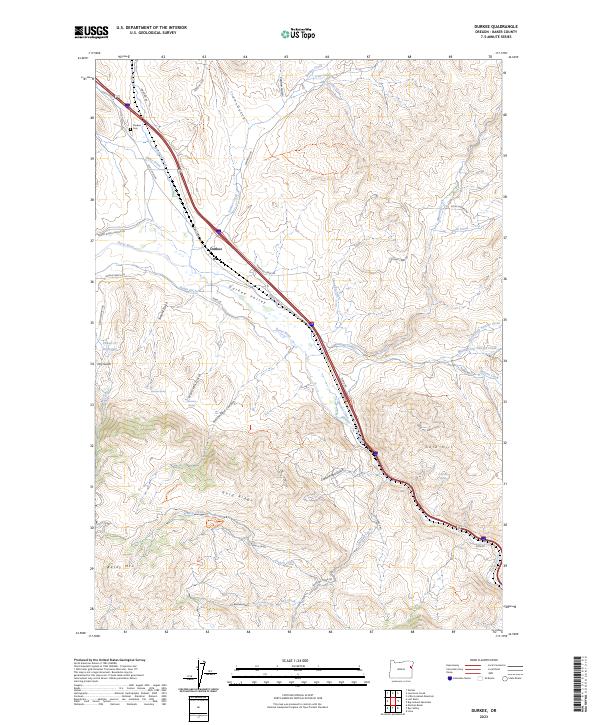 USGS Topographic Map – Durkee