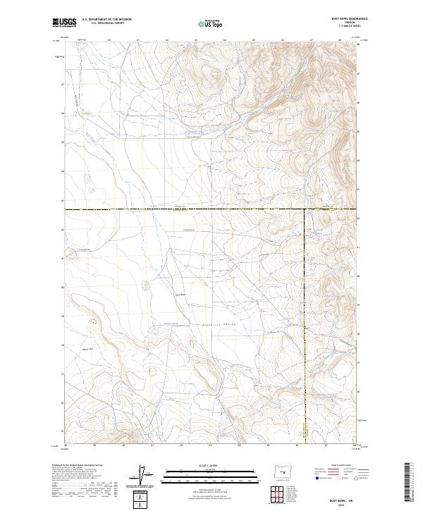 USGS Topographic Map – Dust Bowl