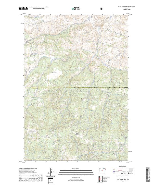 USGS Topographic Map – Dutchman Creek