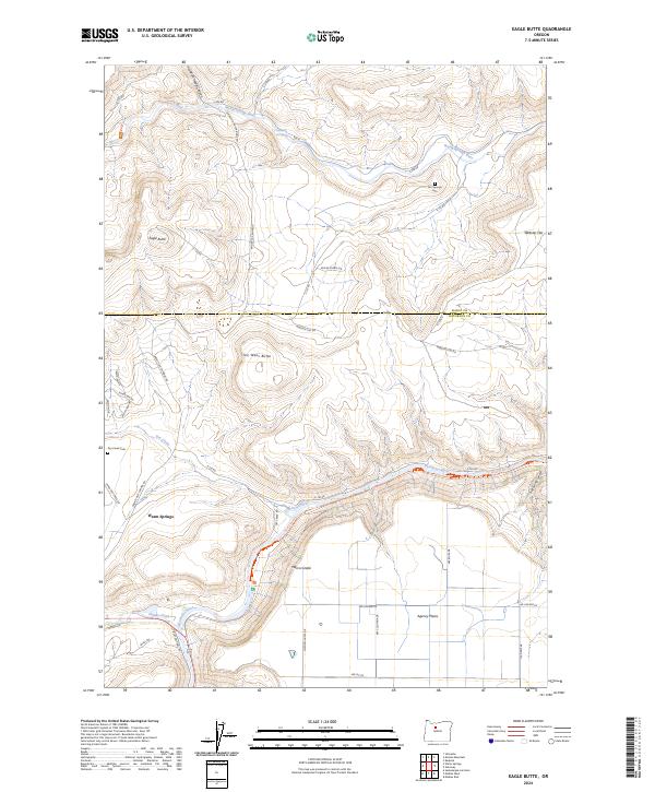 USGS Topographic Map – Eagle Butte