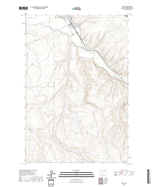 USGS Topographic Map – Echo