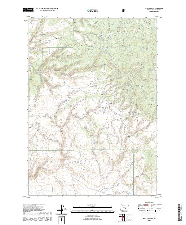 USGS Topographic Map – Egypt Canyon