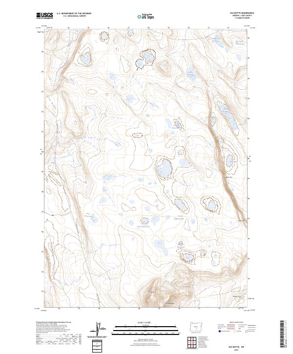 USGS Topographic Map – Elk Butte