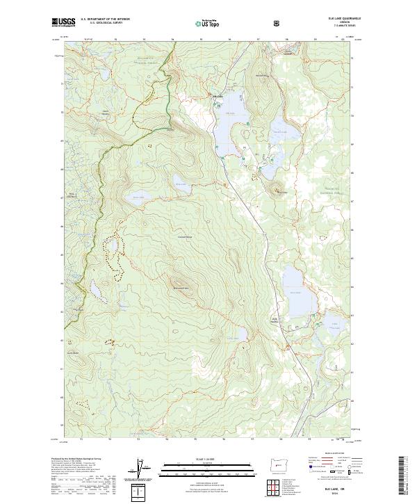 USGS Topographic Map – Elk Lake
