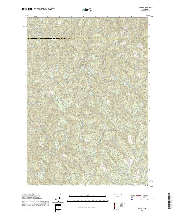 USGS Topographic Map – Elk Peak