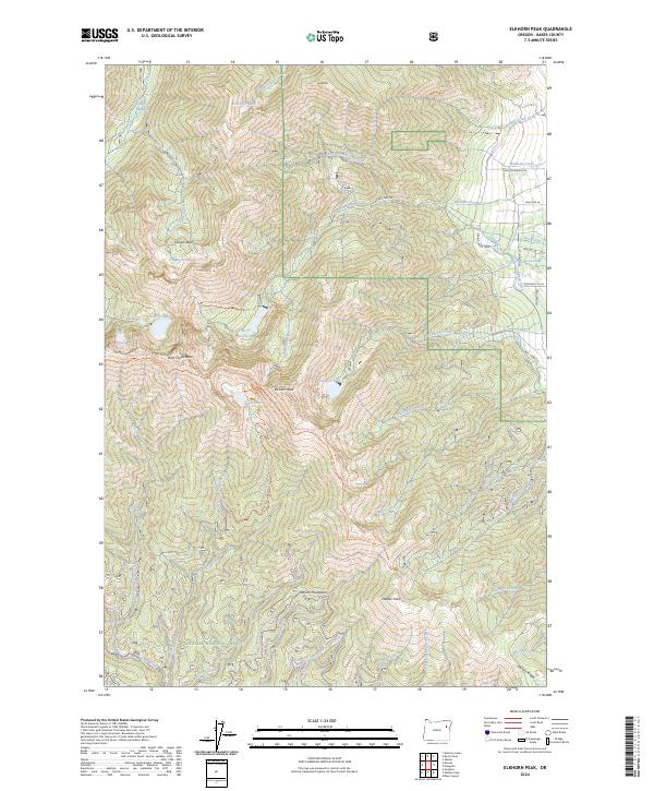 USGS Topographic Map – Elkhorn Peak