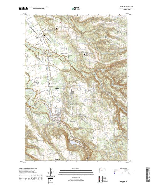 USGS Topographic Map – Estacada