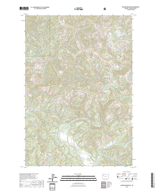 USGS Topographic Map – Euchre Mountain