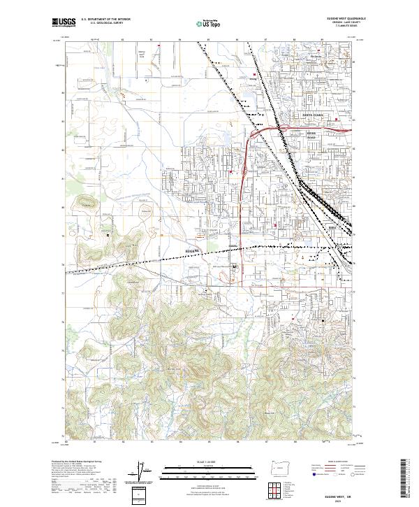 USGS Topographic Map – Eugene West