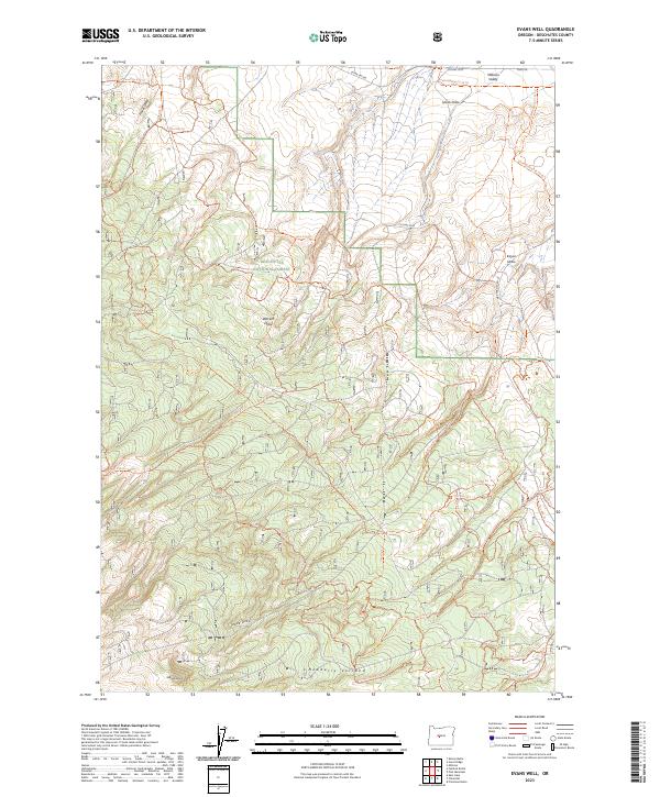 USGS Topographic Map – Evans Well