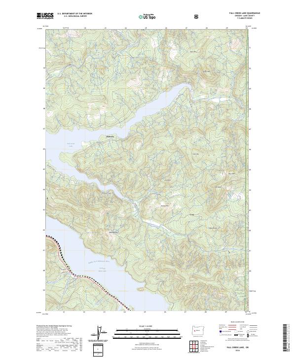 USGS Topographic Map – Fall Creek Lake