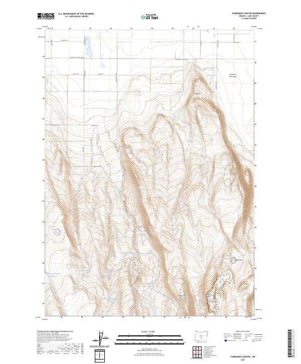 USGS Topographic Map – Fandango Canyon