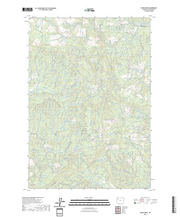USGS Topographic Map – Fanno Ridge