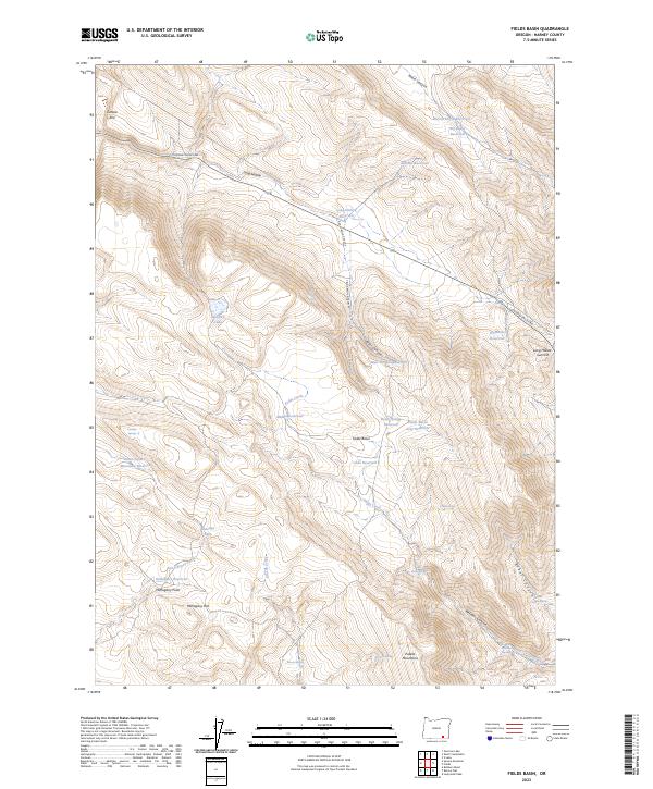 USGS Topographic Map – Fields Basin
