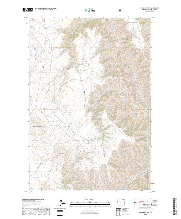 USGS Topographic Map – Findley Buttes