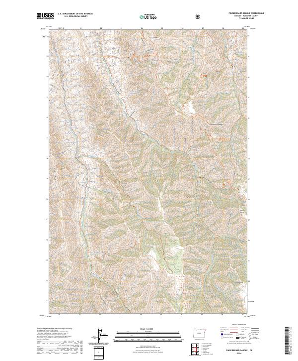 USGS Topographic Map – Fingerboard Saddle