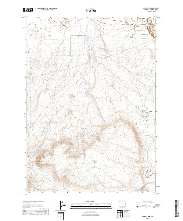 USGS Topographic Map – Fish Fin Rim