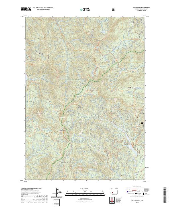 USGS Topographic Map – Fish Mountain