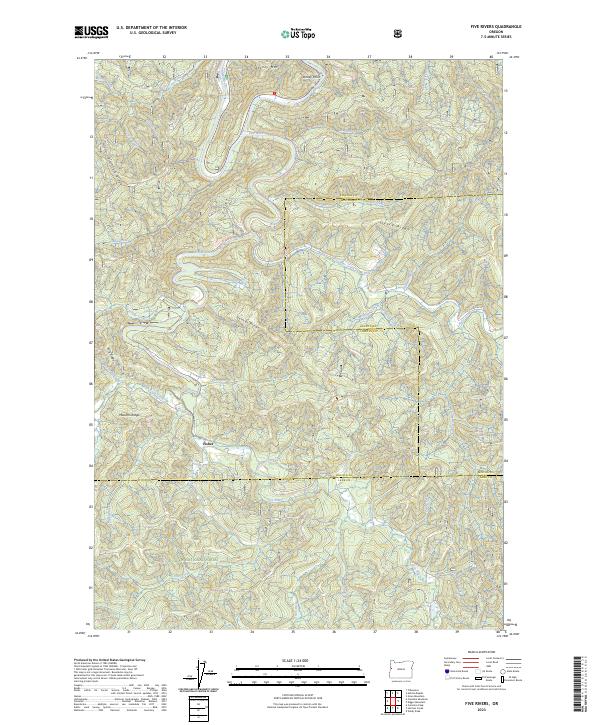 USGS Topographic Map – Five Rivers