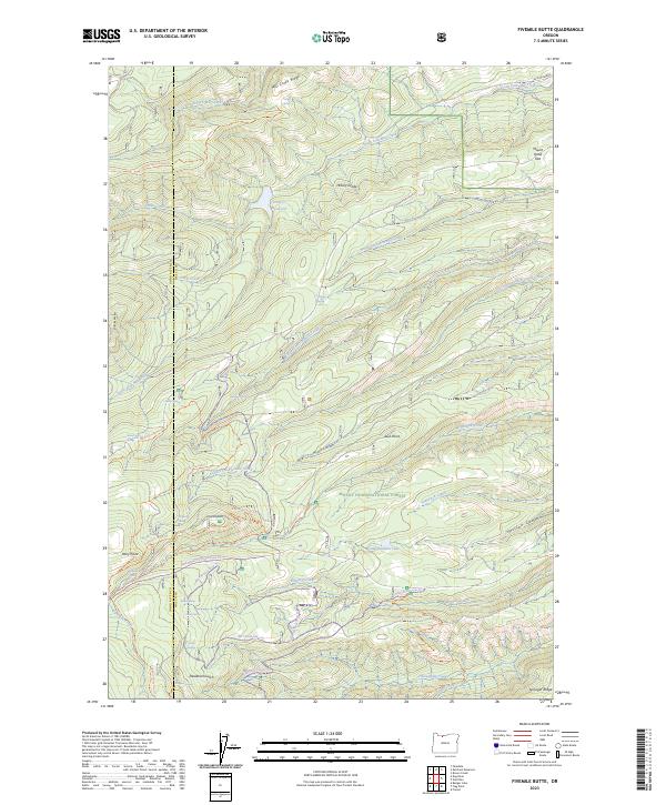USGS Topographic Map – Fivemile Butte