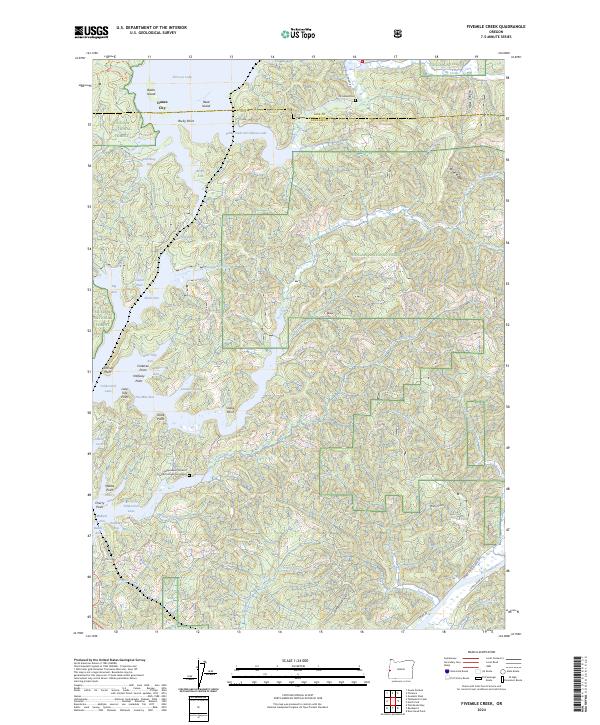 USGS Topographic Map – Fivemile Creek