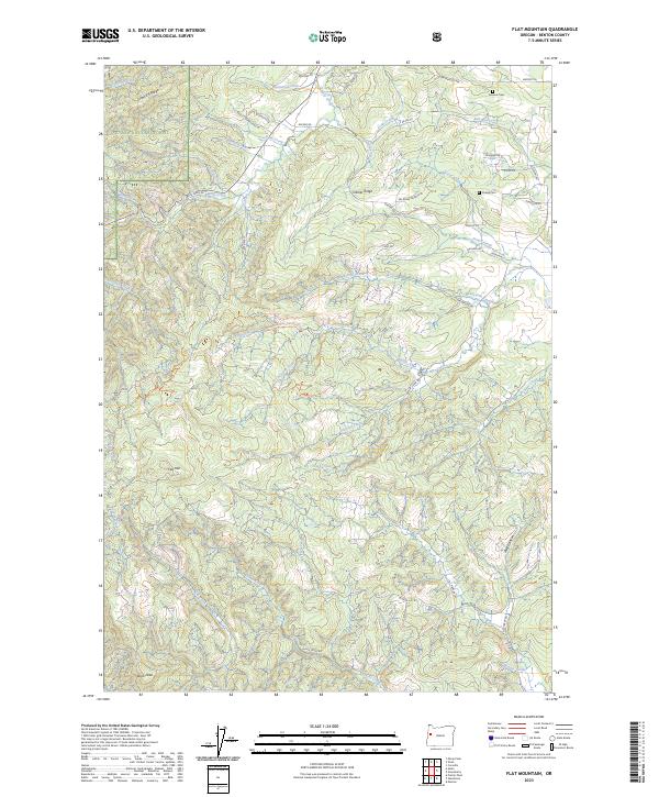 USGS Topographic Map – Flat Mountain
