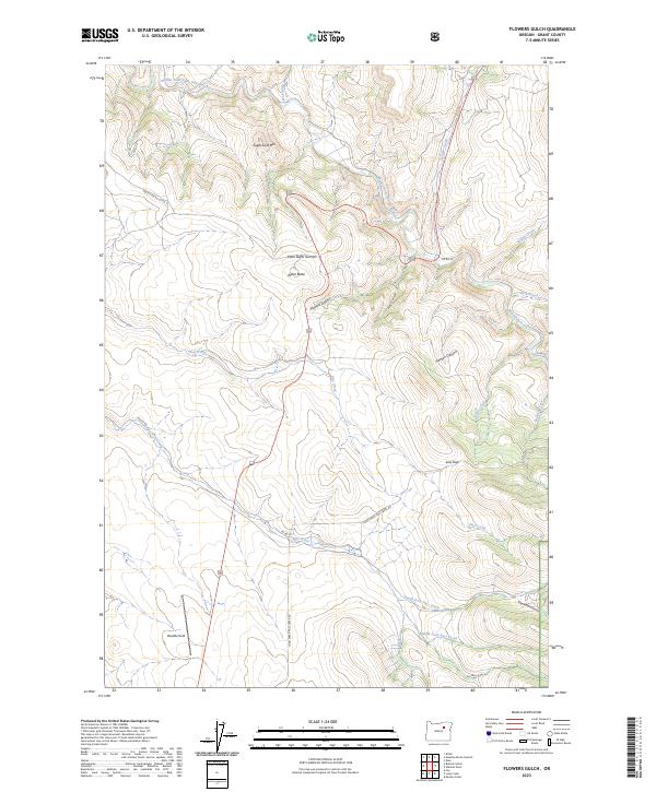 USGS Topographic Map – Flowers Gulch