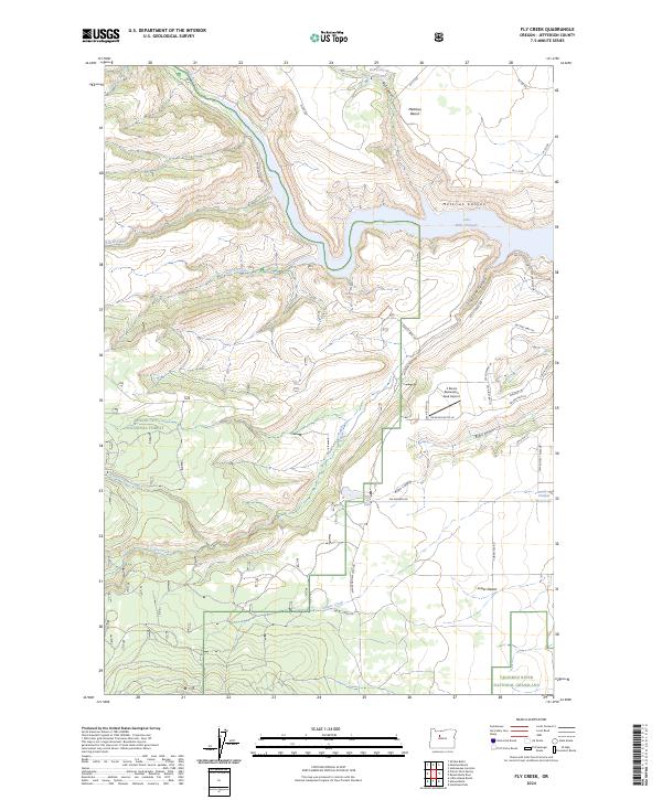 USGS Topographic Map – Fly Creek