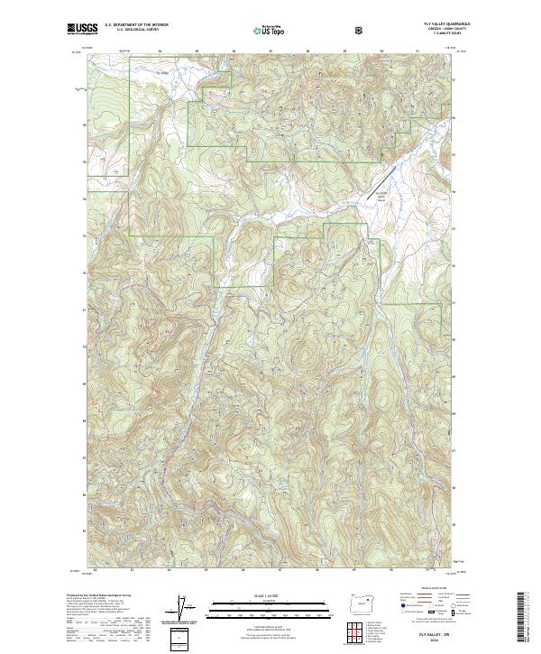 USGS Topographic Map – Fly Valley
