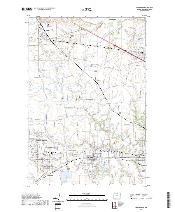 USGS Topographic Map – Forest Grove