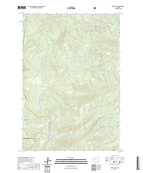 USGS Topographic Map – Fort Butte