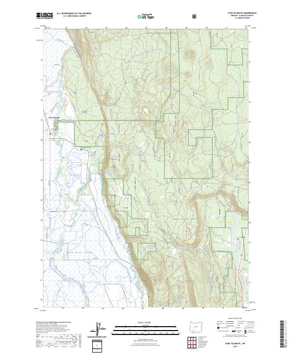USGS Topographic Map – Fort Klamath