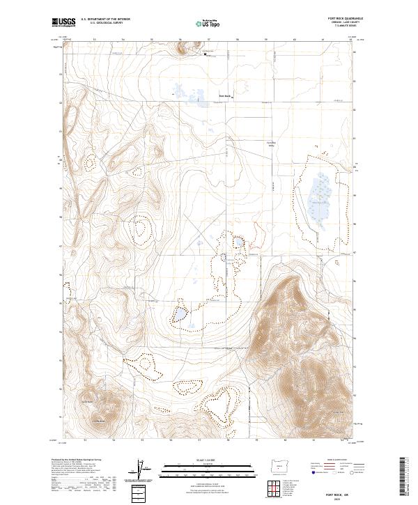 USGS Topographic Map – Fort Rock