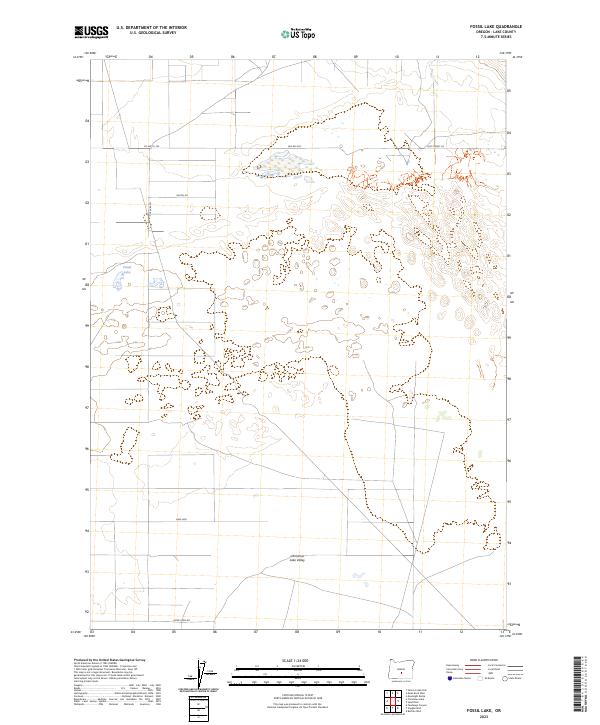 USGS Topographic Map – Fossil Lake